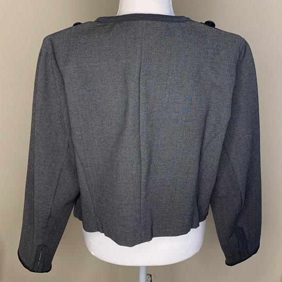 TORRID: Fitted Military Jacket - Charcoal Gray - Hook & Eye Closure 🦆 - Picture 2 of 7